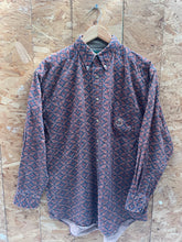 Vintage 90s Ivy Crew Men's L Paisley Print Long Sleeve Button Down Shirt